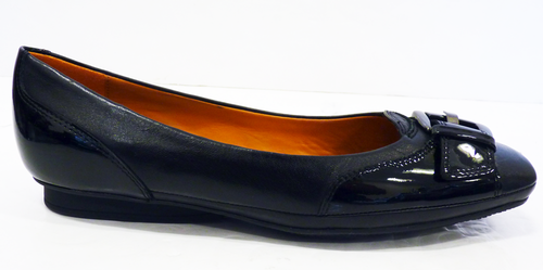 Stefany GEOX 60s Mod Leather & Patent Buckle Shoes