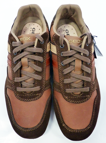 Snake GEOX RESPIRA Mens Retro 70s Indie Trainers