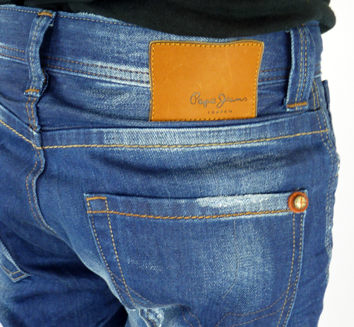 Cash PEPE Retro Indigo Crease Slim Leg Indie Jeans
