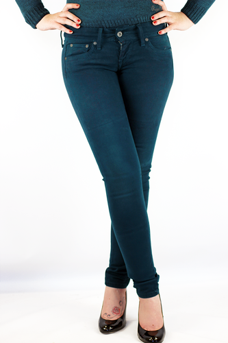PEPE JEANS Skittle Retro Indie Mod Skinny Jeans Esmeralda