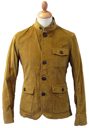 PETER WERTH Hare Retro 60s Mod Corduroy Tunic Jacket