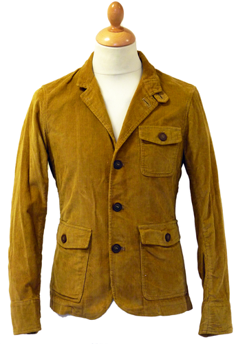 Hare PETER WERTH Retro 60s Mod Cord Tunic Jacket