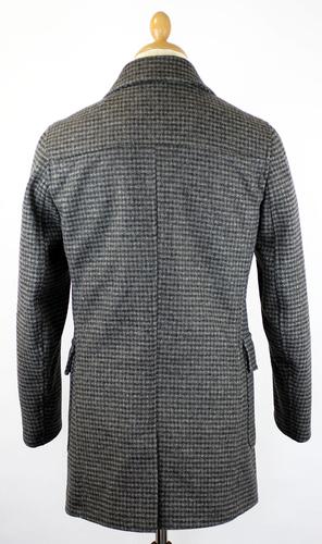 PETER WERTH Morton Retro Mod Dogtooth Double Breasted Coat