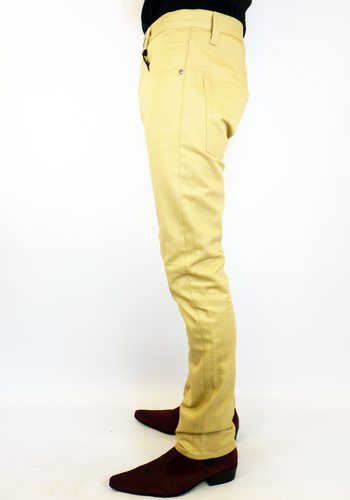 PETER WERTH Retro 60s Mod Slim Leg Stone Jeans