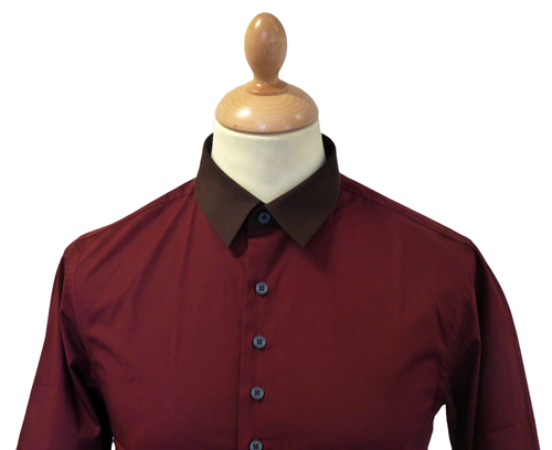 Marlowe PETER WERTH Retro 60s Mod 2-Tone Shirt P