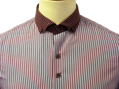 McEwan PETER WERTH Retro Cut Away Stripe Mod Shirt