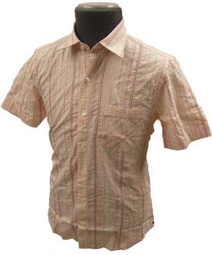 'Baracuta Short Sleeve Alban G9 Shirt'  (Pink) 
