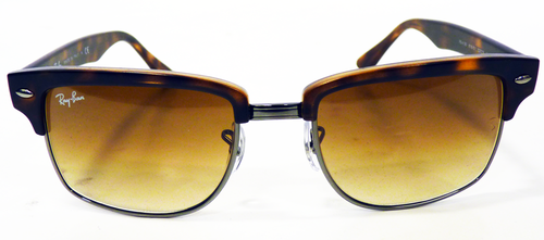 Ray-Ban Squared Clubmaster Retro Sunglasses (Brn)