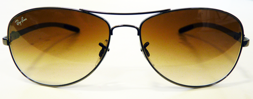 Ray-Ban Tech Carbon Fibre Retro Sunglasses (Brown)