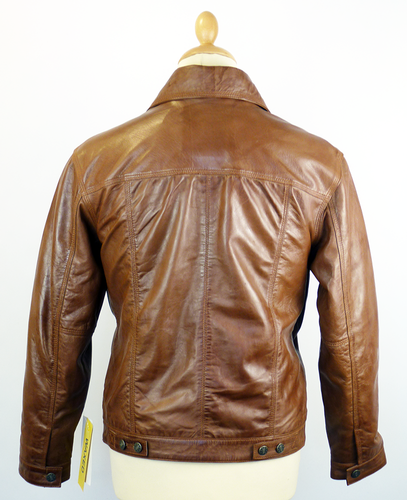 MADCAP ENGLAND Wyatt Retro 70s Indie Leather Flight Jacket