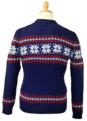 Snow Way - Retro 70s Cable Knit Christmas Jumper