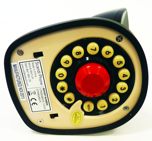 Scandiphone Retro Sixties Mod Telephone (Black)