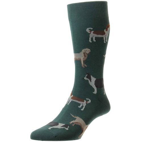 + Peder Dogs SCOTT-NICHOL Mens Dogs Pattern Socks 