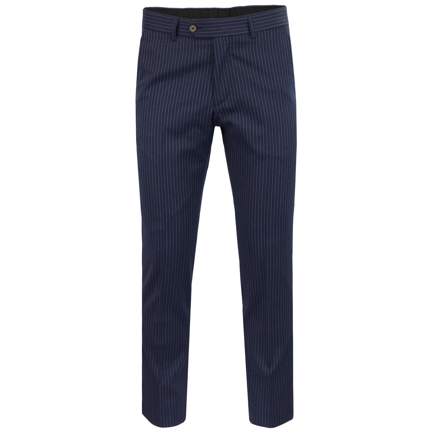 navy pinstripe pants mens