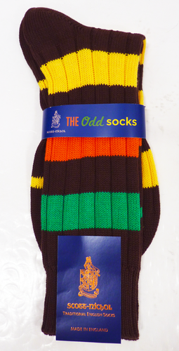 + Scott Nichol Retro Mod Rugby Stripe Odd Socks DC