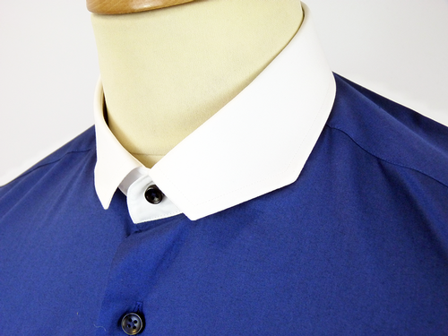 Simon+Simon Retro Mod Chisel Collar 2-Tone Shirt