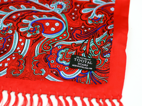 Abstract Paisley TOOTAL Retro 60s Mod Silk Scarf