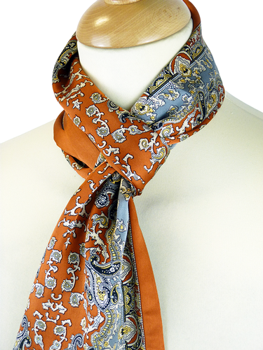 Twisted Paisley TOOTAL Retro 60s Mod Silk Scarf 