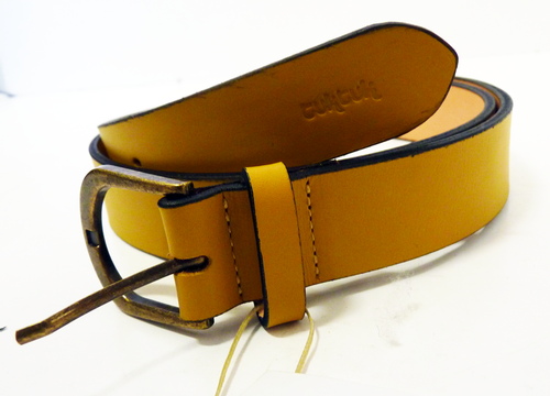 TukTuk Retro Indie Mod Yellow Regular Leather Belt