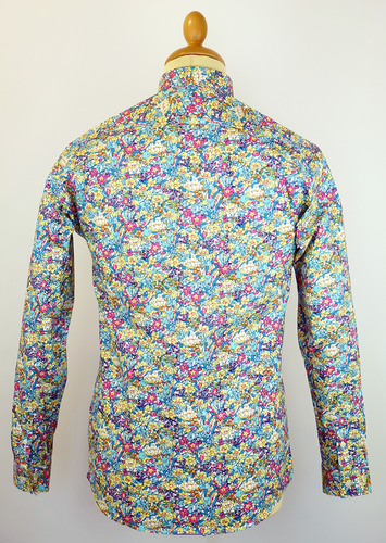 Wild Floral TUKTUK Retro 60s Psychedelic Mod Shirt