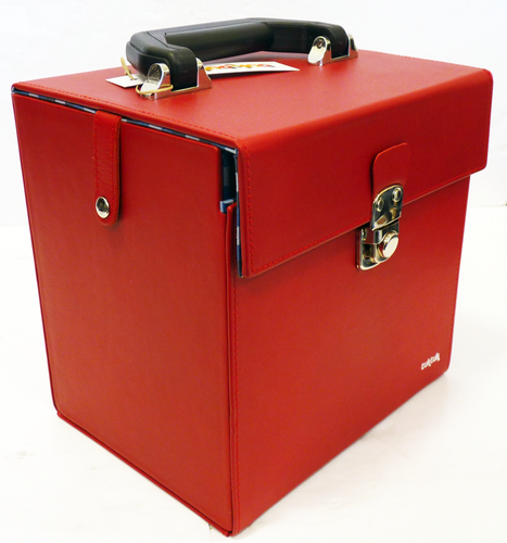 TukTuk Retro Sixties Mod Red 45rpm Record Box