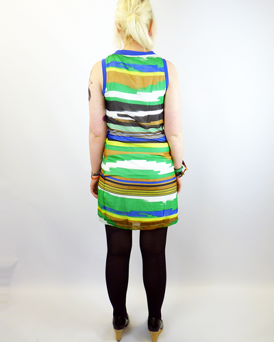 Ikat VILA JOY Retro 70s Mod Voile Striped Dress