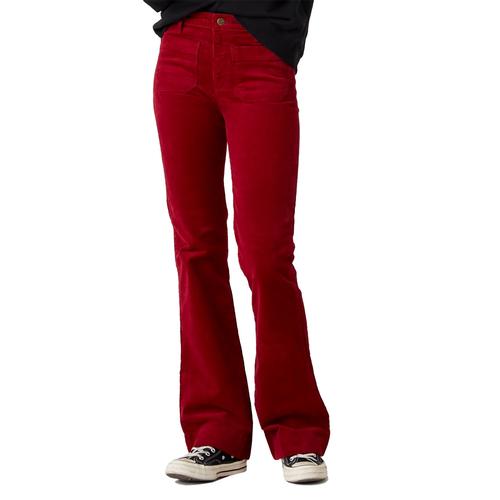 red flare jeans womens